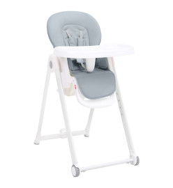 Chaise haute bébé Gris clair Aluminium