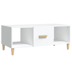 Table basse blanc 102x50x40 cm bois d'ingénierie
