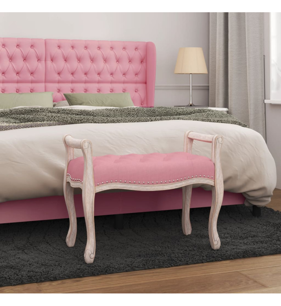 Banc Rose 80x45x60 cm Velours