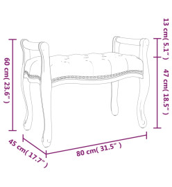 Banc Rose 80x45x60 cm Velours