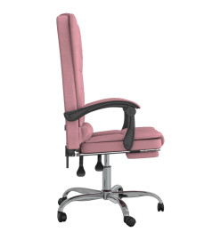 Fauteuil de massage inclinable de bureau Rose Velours