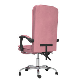 Fauteuil de massage inclinable de bureau Rose Velours