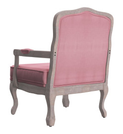 Fauteuil rose 64x64x90 cm velours