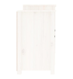 Buffet Blanc 164x37x68 cm Bois massif de pin