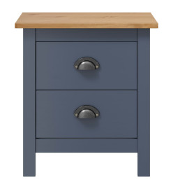 Table de chevet Hill Gris 46x35x49,5 cm Bois de pin solide