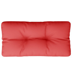 Coussin de palette rouge 70x40x12 cm tissu