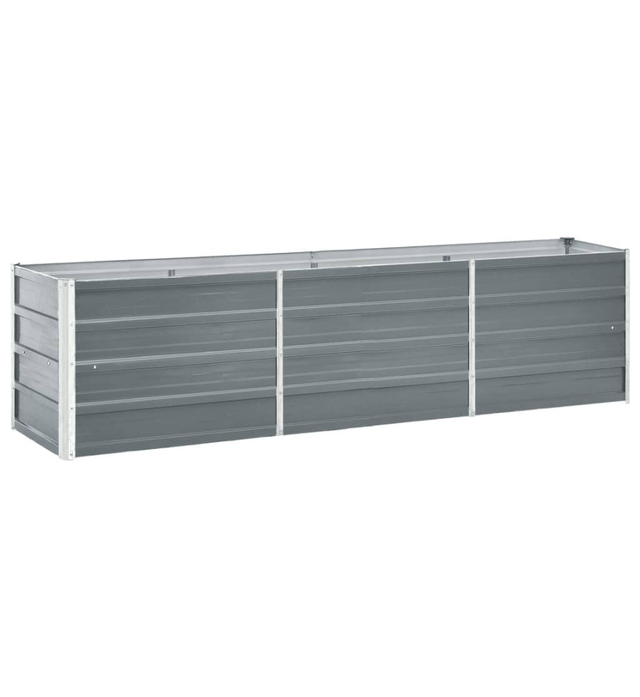 Lit surélevé de jardin Acier galvanisé 240x40x45 cm Gris Lit surélevé de jardin Acier galvanisé 240x40x45 cm Gris