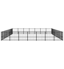 Chenil d'extérieur pour chiens Acier 65,86 m²