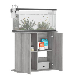 Support pour aquarium sonoma gris 81x36x73 cm bois d'ingénierie