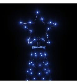 Sapin de Noël avec piquet Bleu 200 LED 180 cm