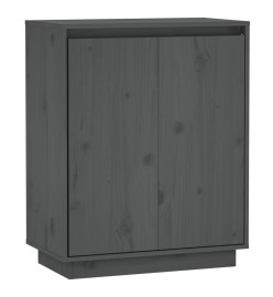 Buffet Gris 60x34x75 cm Bois massif de pin