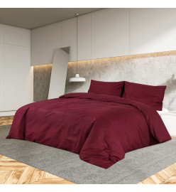 Ensemble de housse de couette Bordeaux 200x220 cm Coton