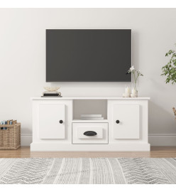 Meuble TV blanc 100x35,5x45 cm bois d'ingénierie