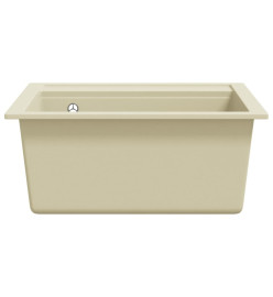 Évier de cuisine Granit Seul lavabo Beige