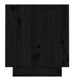 Meuble TV Noir 140x35x40 cm Bois de pin massif