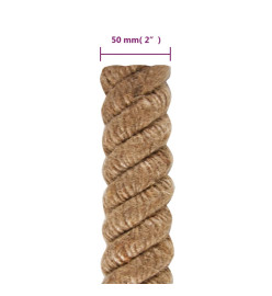 Corde de jute 10 m de long 50 mm d'épaisseur
