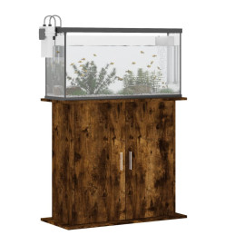 Support pour aquarium chêne fumé 81x36x73 cm bois d'ingénierie