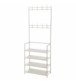 Storage solutions Porte-vêtements avec 4 étagères 60x26x155 cm blanc