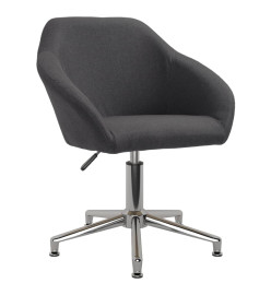 Chaises pivotantes à manger lot de 2 gris foncé tissu