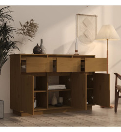Buffet Marron miel 110x34x75 cm Bois massif de pin