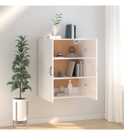 Armoire suspendue Blanc brillant 69,5x34x90cm Bois d'ingénierie