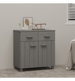 Buffet HAMAR Gris clair 79x40x80 cm Bois massif de pin