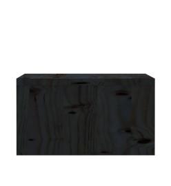 Support de moniteur Noir 50x27x15 cm Bois de pin solide