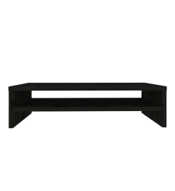 Support de moniteur Noir 50x24x13 cm Bois de pin solide