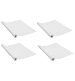 Films autoadhésifs pour portes 4 pcs Bois blanc 210x90 cm PVC