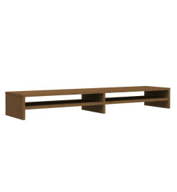 Support de moniteur Marron miel 100x24x13 cm Bois de pin solide