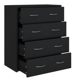 Buffet avec 4 tiroirs 60x30,5x71 cm Noir