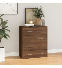 Buffet avec 4 tiroirs 60x30,5x71 cm Chêne marron