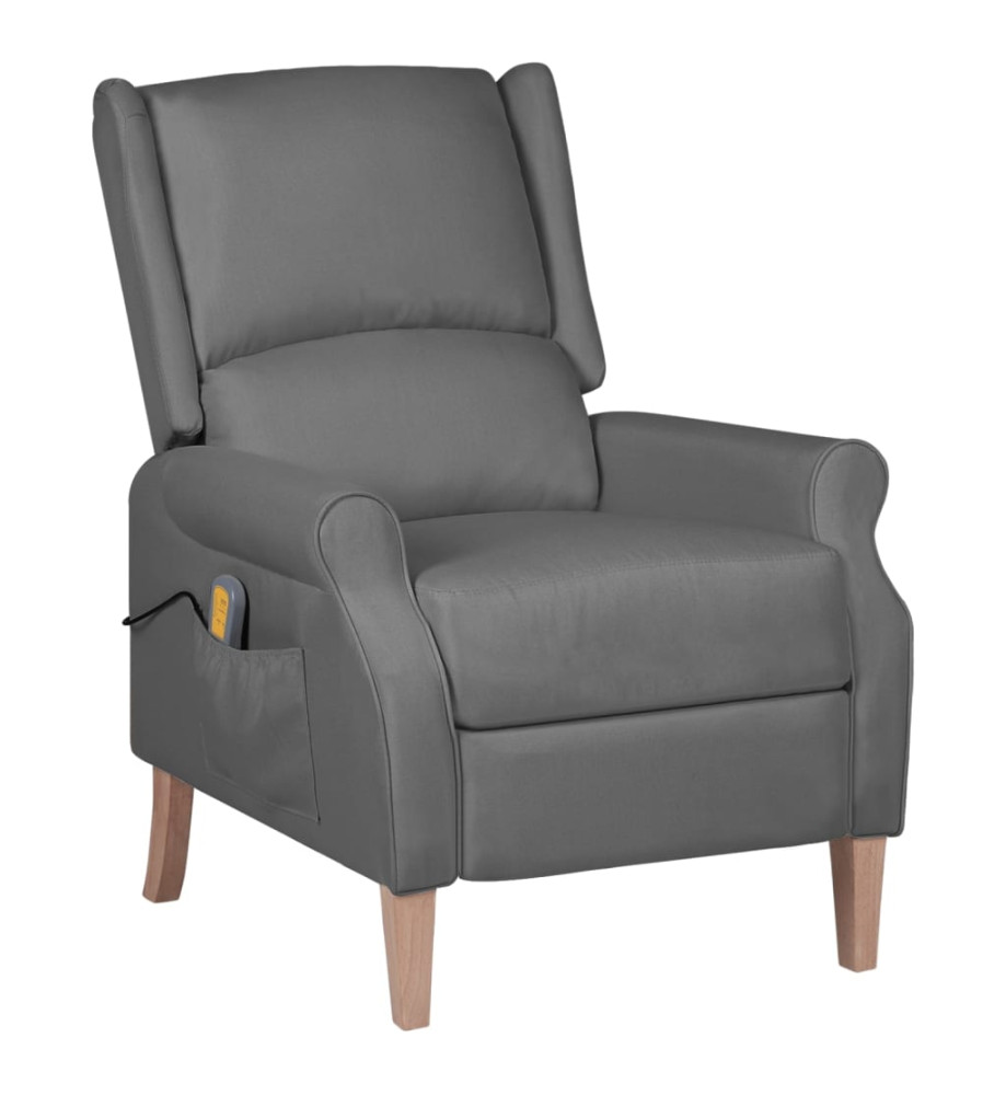 Fauteuil de massage inclinable Gris clair Tissu