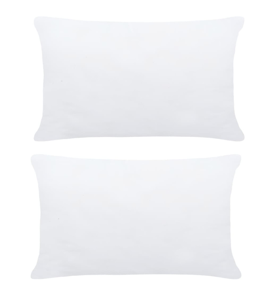 Garnitures de coussin 2 pcs 50x30 cm Blanc