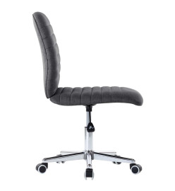 Chaise pivotante de bureau Gris foncé Tissu