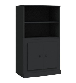 Buffet haut noir 60x35,5x103,5 cm bois d'ingénierie