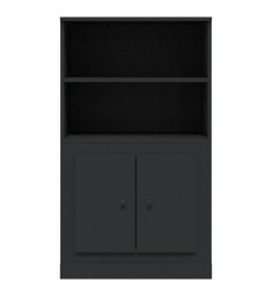 Buffet haut noir 60x35,5x103,5 cm bois d'ingénierie