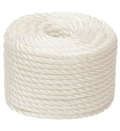 Corde de travail Blanc 10 mm 50 m polypropylène