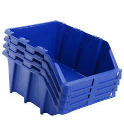 Bac de rangement empilable 35 pcs 218x360x156 mm Bleu