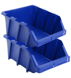 Bac de rangement empilable 35 pcs 218x360x156 mm Bleu