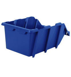 Bac de rangement empilable 35 pcs 218x360x156 mm Bleu