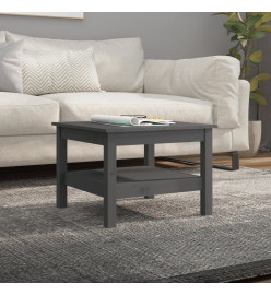Table basse Gris 55x55x40 cm Bois massif de pin