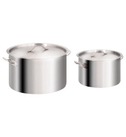 Ensemble de 2 casseroles à bouillon 44/24 L Inox