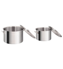 Ensemble de 2 casseroles à bouillon 44/24 L Inox