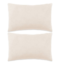 Coussins 2 pcs Tissu 40x60 cm Blanc cassé