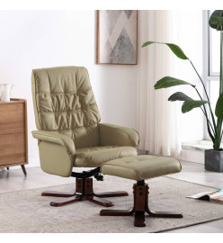 Fauteuil inclinable avec repose-pied Cappuccino Similicuir