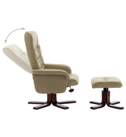 Fauteuil inclinable avec repose-pied Cappuccino Similicuir