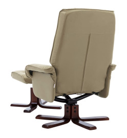 Fauteuil inclinable avec repose-pied Cappuccino Similicuir