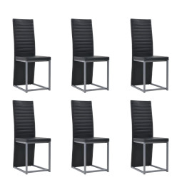 Ensemble de mobilier 7 pcs Acier et verre trempé Noir