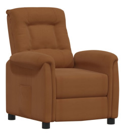 Fauteuil inclinable Marron Tissu microfibre